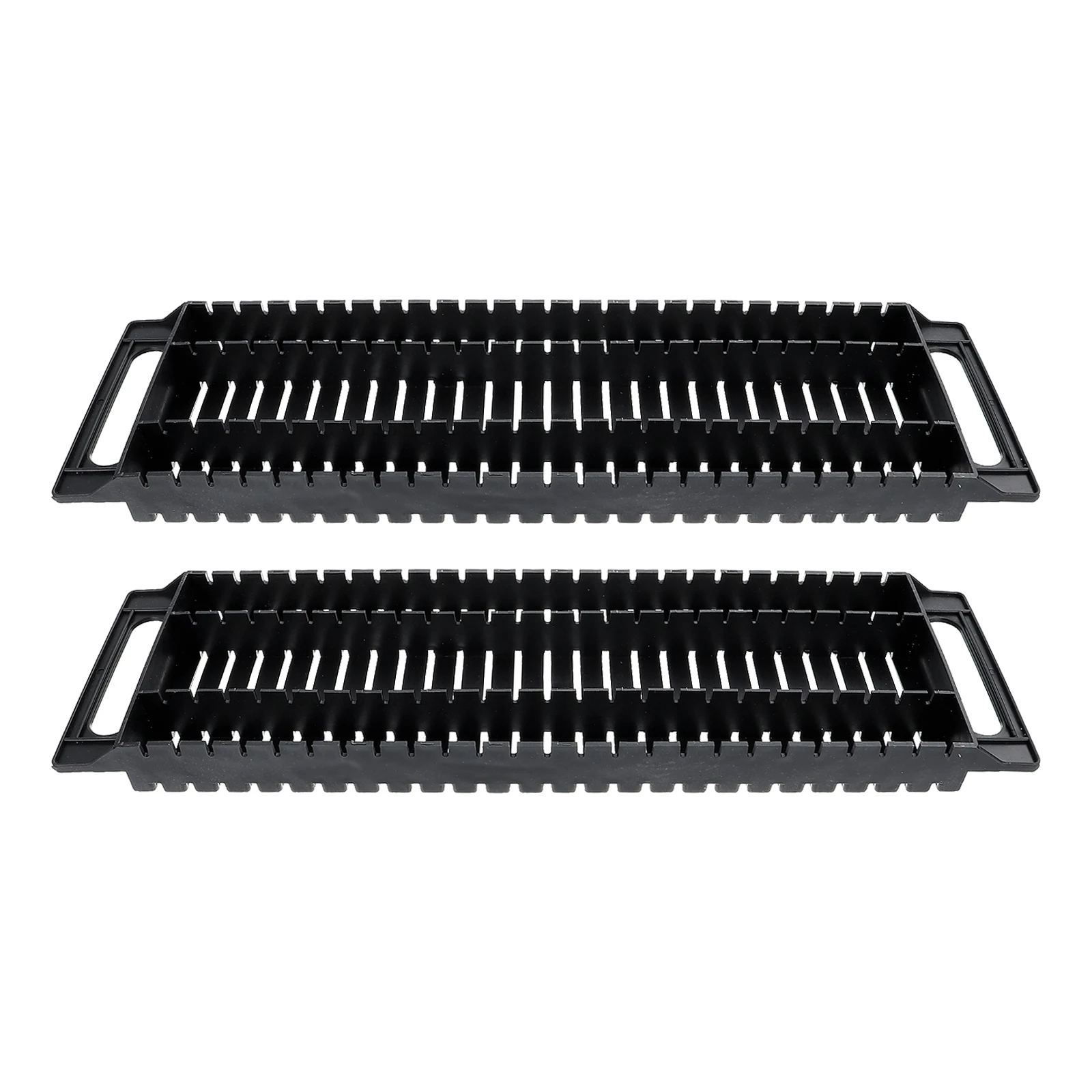 2 Stück Anti statisches Bar-Rack mit zwei Ohren und 25 Steckplätzen Leiterplatten-Rack Anti statischer Balken rahmen schwarz