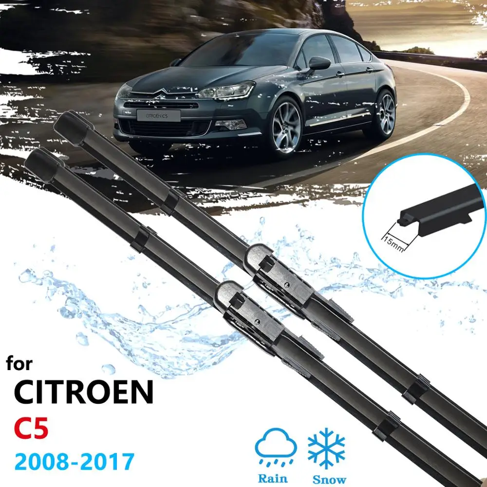 For Citroen C5 2008~2017 MK3 RD RW Front Windscreen Wipers Car Accessories 2009 2010 2011 2012 2013 2014 2015 Car Wiper Blades