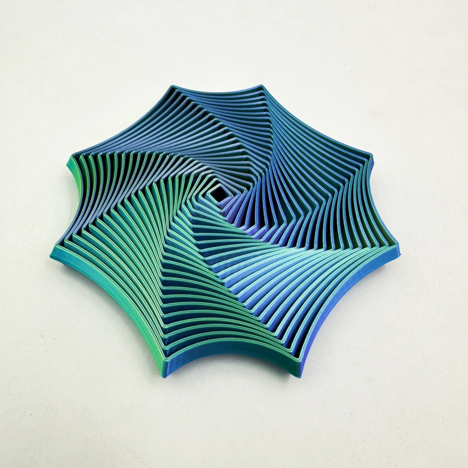 3D Printed Fidget Toy Visual Illusion Octagonal Whirling Spiral Ornaments Stress Relief Desk Toy For Adult Autism Sensory Toys