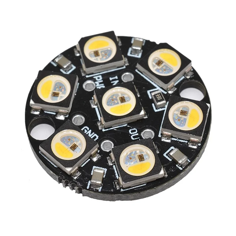 BAAE Full Color Black RGBW SK6812 Round Single Point Single Control Ring Development Board 7 Bit DC5V