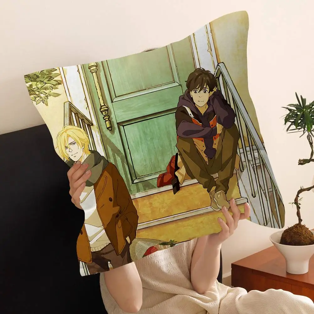 Banana Fish Anime Pillow Gift Home Office Decoration Pillow Bedroom Sofa Car Cushion CoverPillow Case