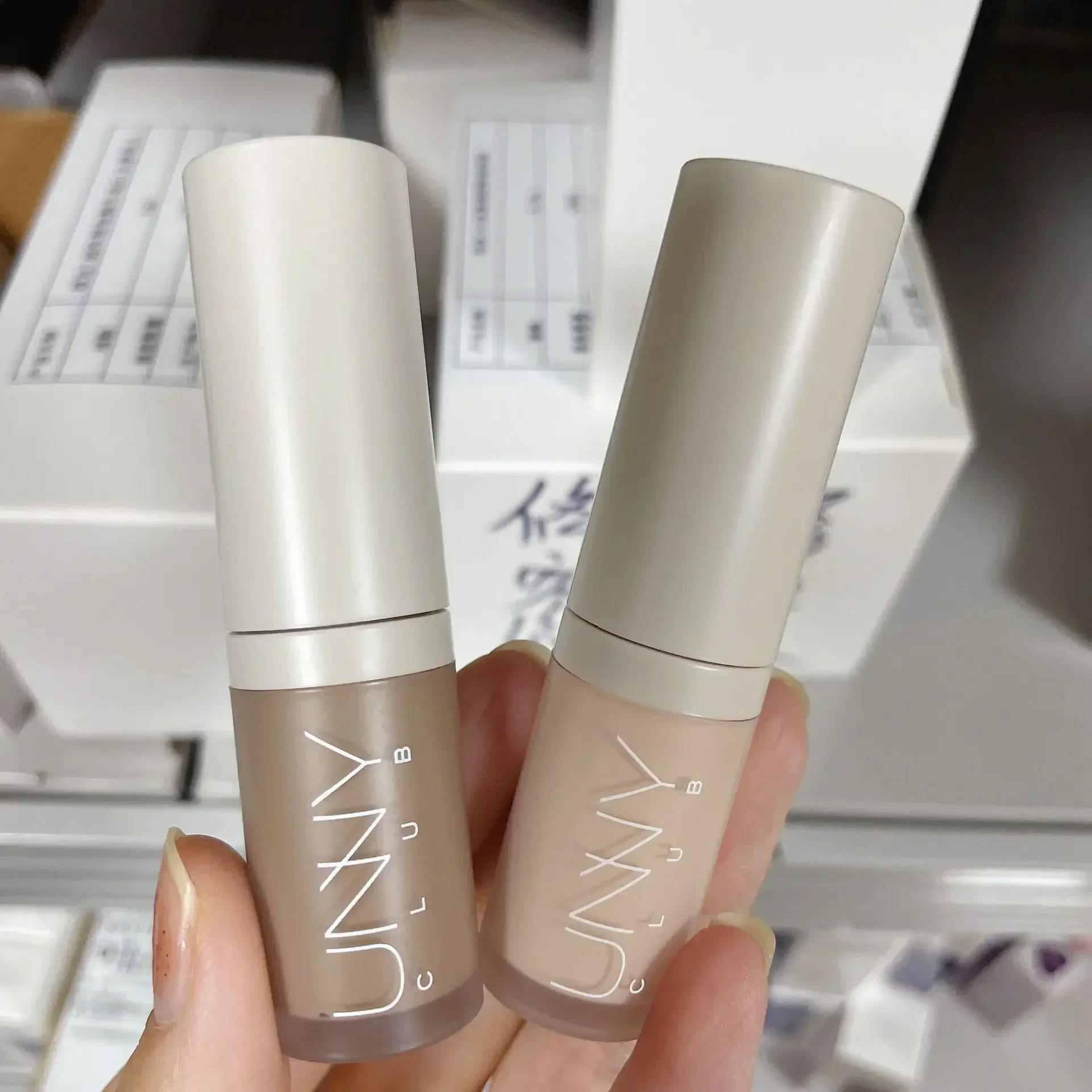 UNNY-crema líquida bronceadora, resaltador de textura, corrector de contorno facial, Cosméticos impermeables, brillo de la piel, maquillaje de belleza