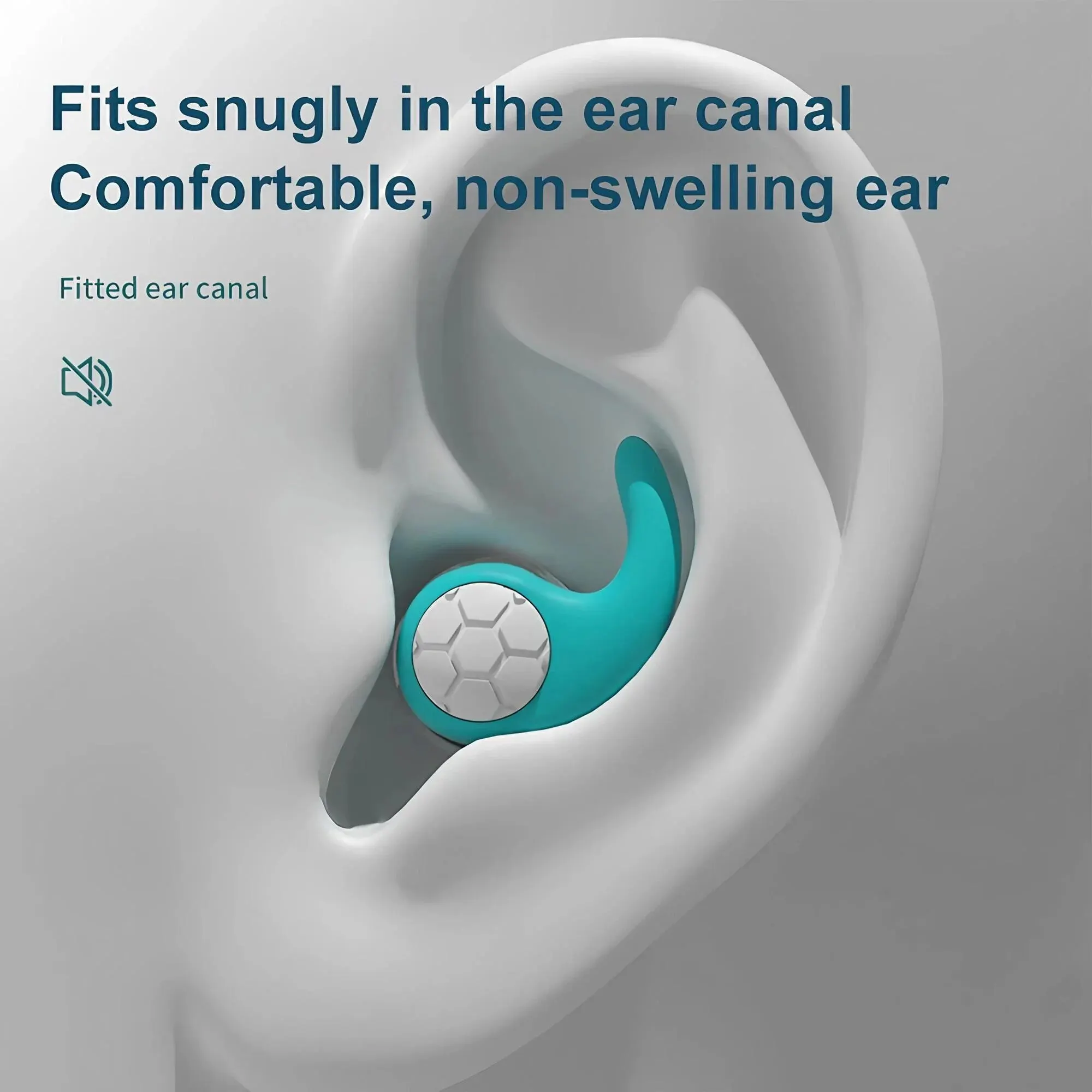 1 Pair Triple Layer Silicone Noise Cancelling Earplugs Suitable for Sleep Swimming Waterproof Noise Filter Creating