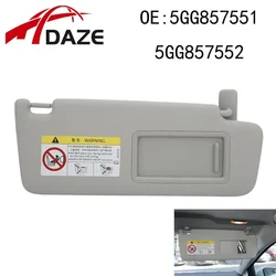 DAZE 5GG857551 5GG857552 Car Front Inner Sun Visor Windscreen Shade Gray Left/Right For VW GTI Golf MK7 VII 2014-2017