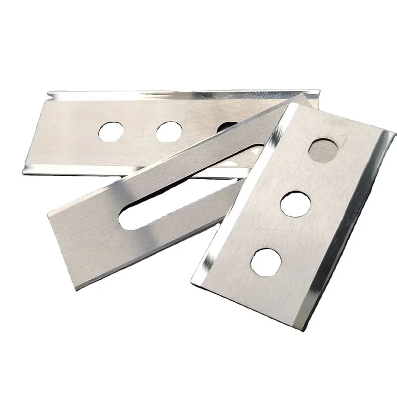 Custom Drawing Services Industrial razor Blades Film Cutting Knife Double Edge 3 Hole razor Slitter Blade