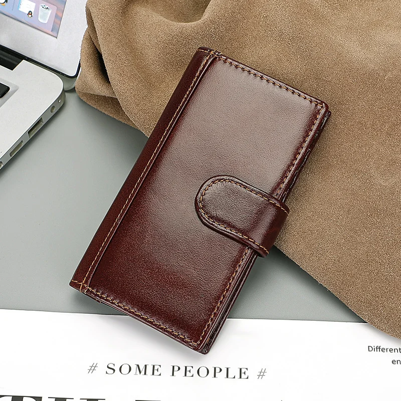 

leather wallet, male anti-theft brush, multi card slot, medium and long change bag, card bag, USD wallet