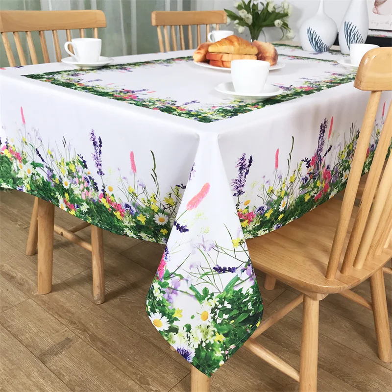 Moderno impresso toalha de mesa plantas naturais corredor de mesa casa jardim tapete decoração festa ao ar livre lavável capa