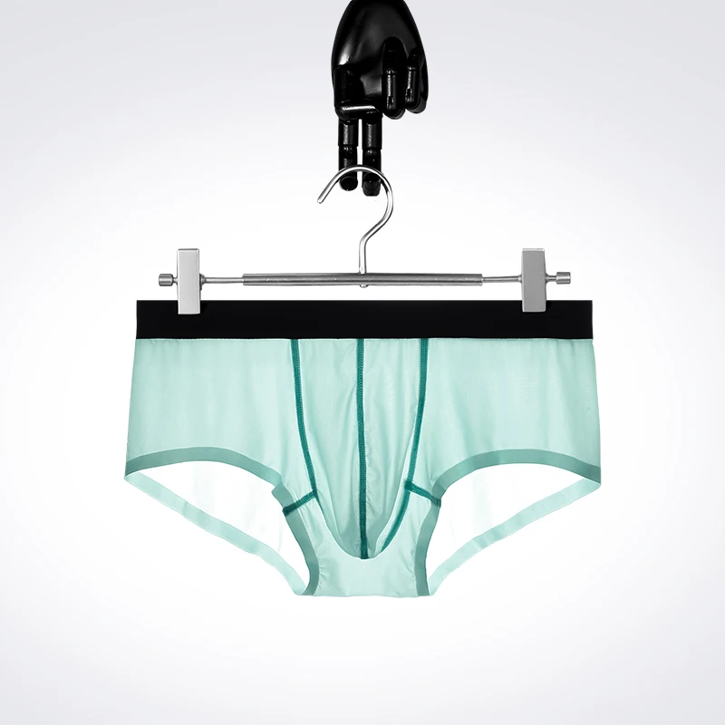 ملابس داخلية للرجال، ملابس داخلية صيفية رفيعة للغاية للرجال 2021 سراويل داخلية جديدة بدون خياطة من الحرير الجليدي، شورتات شفافة للأولاد