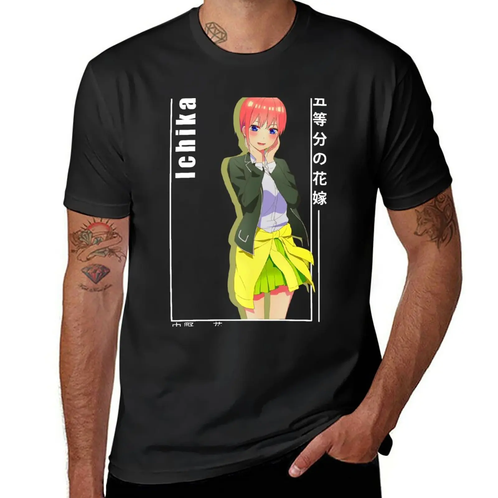 New Ichika nakano - 5 toubun no hanayome T-Shirt anime clothes funny t shirt summer top mens t shirts pack