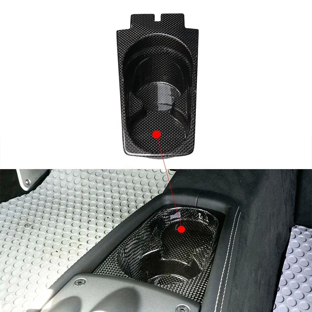 Dry Carbon Fiber Car Interior Center Console Cup Holder For Ferrari 458 Italia