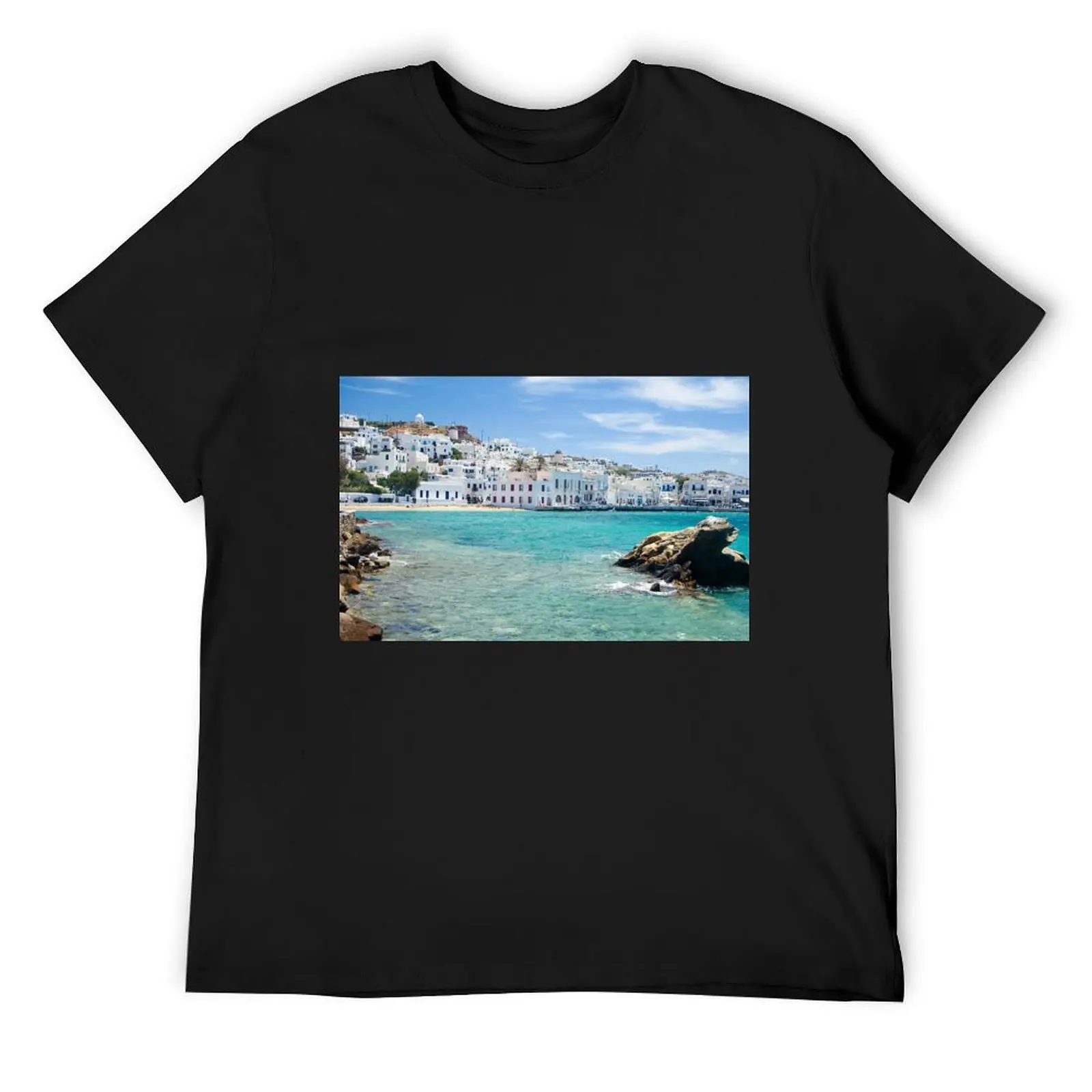 Mykonos Things To Do T-Shirt blue archive cute clothes aesthetic clothes t shirts for men