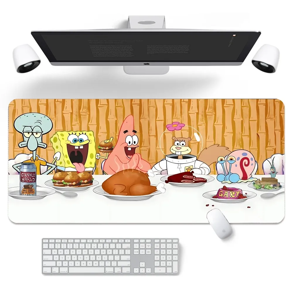 Cute S-Spongebob Mousepad New Arrivals Large Gaming Mousepad L XL XXL Gamer Mouse Pad Size For Keyboards Mat