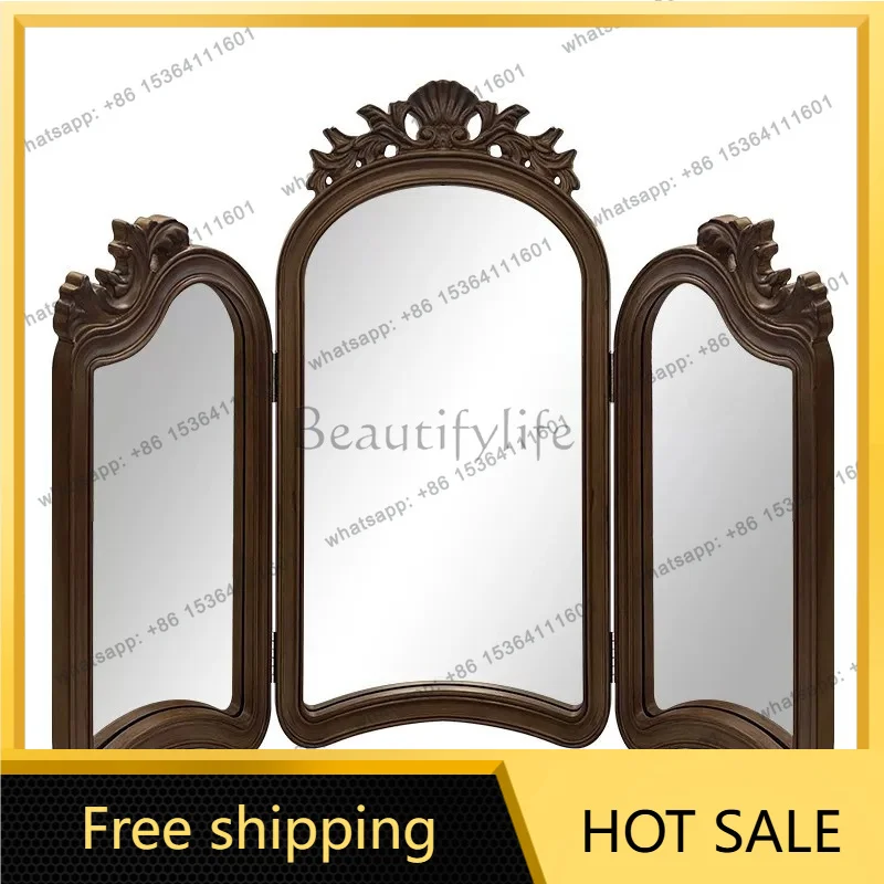 XX. European retro makeup mirror French entrance living room wall wall decorative mirror