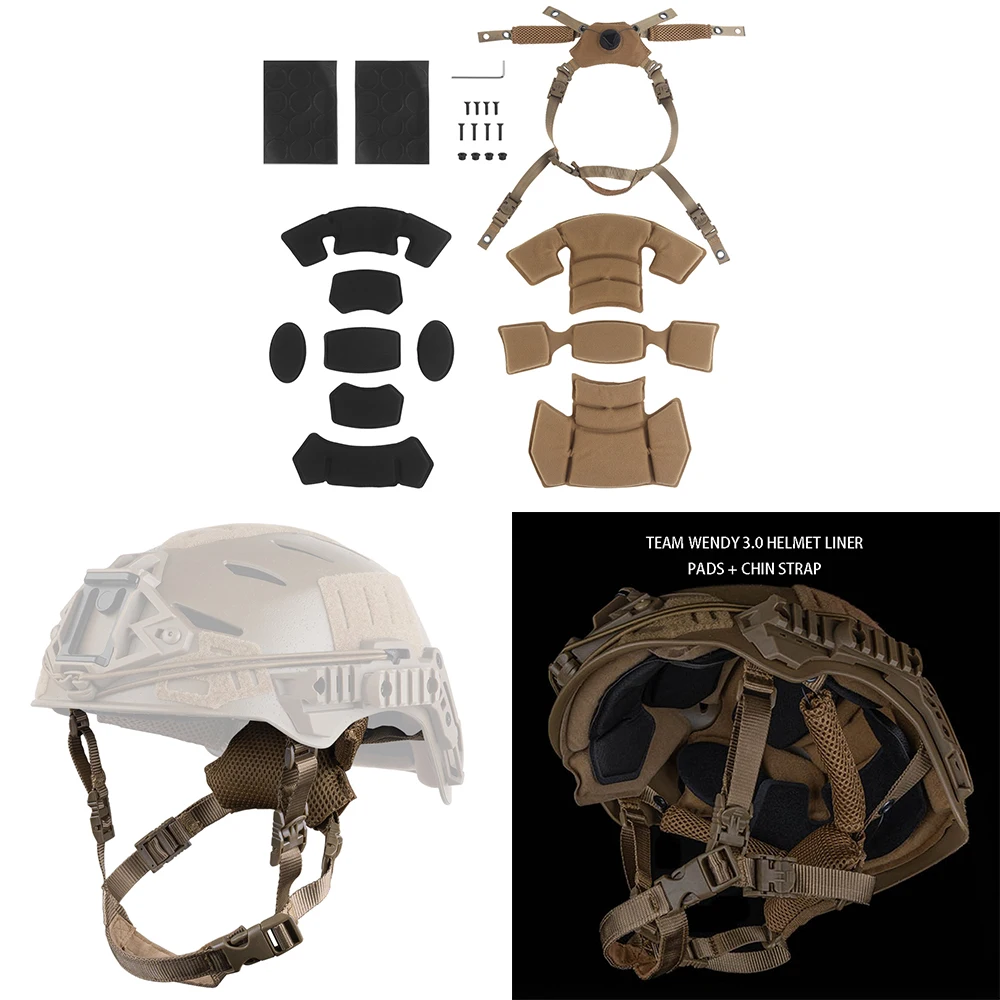 Tactical Helmet 3.0 Helmet Sponge pad+Tactical Helmet chin suspension system