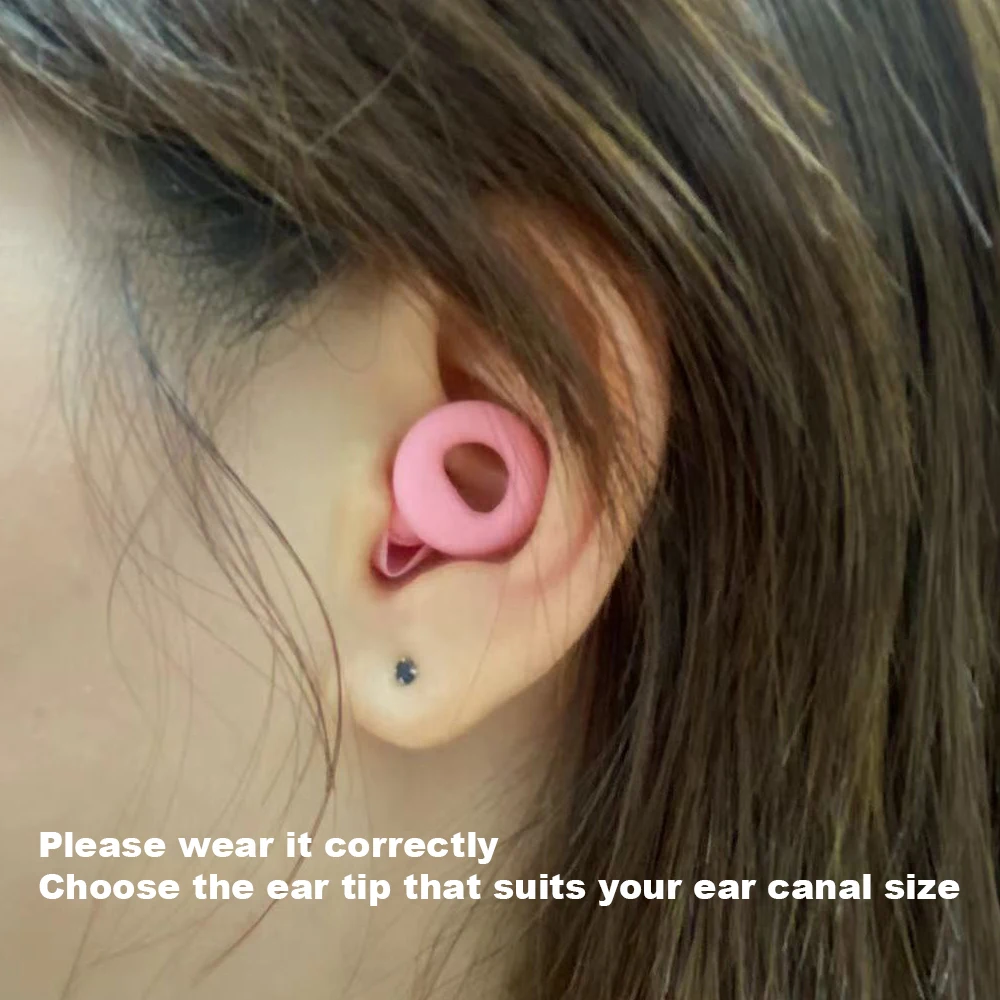 سدادات أذن من السيليكون فائقة النعومة للنوم والسباحة والعمل - حماية سمعية قابلة لإعادة الاستخدام لتقليل الضوضاء 8 أطراف أذن في XS/S/M/L #1