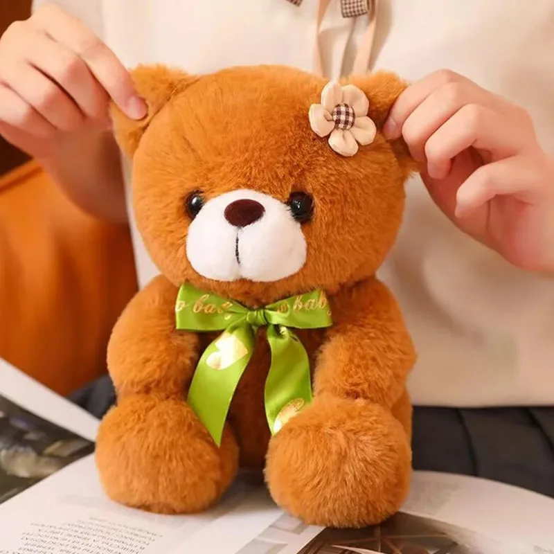1szt 20CM Super Cute Sitting Teddy Bear Plush Toys Kawaii Bear Plush Dolls Lovely Pillow Stuffed Soft for Birthday Gift