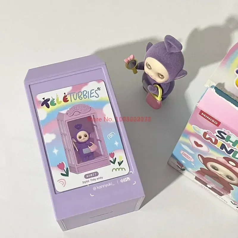 MINISO Teletubbies Collectible Figurine Desktop Decor Toy Statue Trendy Display Ornament Kawaii Present Cute Kids Birthday Gift