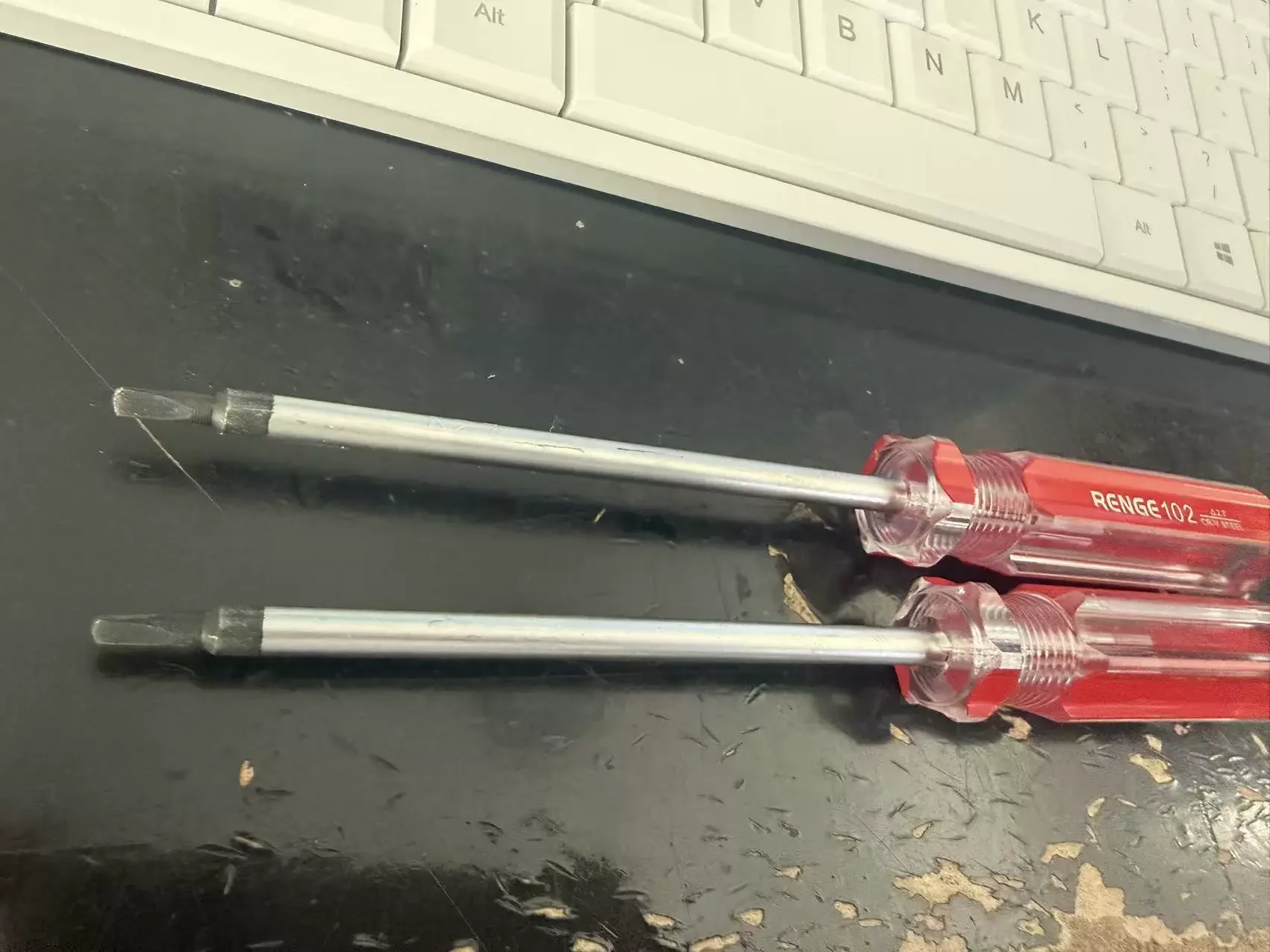 Two Screwdrivers and One Set of Drill Bits (10 pcs)