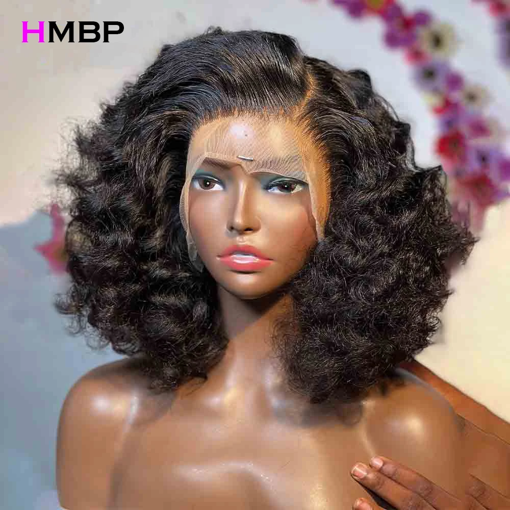 Glueless Wig Human Hair Ready To Go Loose Deep 13x4 HD Transparent Lace Frontal Wigs 250 Density Brazilian Super Double Drown