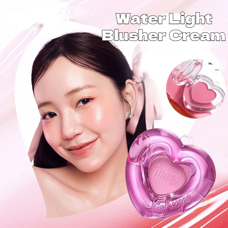 Peach Pink Sparkling High Gloss Powder Highlighter Palette Face Contour Brighten Expansive Jelly Blush Paste Illuminate Makeup