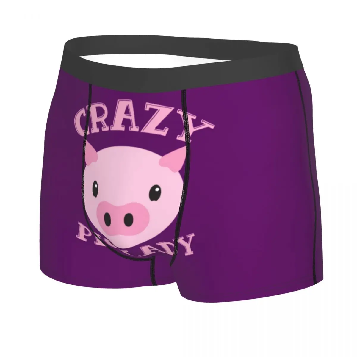 Custom Crazy Pig Lady New Cute Face Boxers Shorts Men's Animal Piggy Lover Briefs Underwear Fashion Underpants