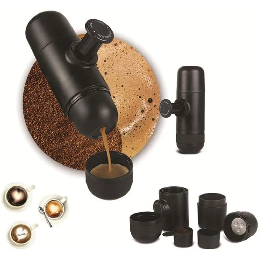 

Portable espresso coffee machine Simple Moving Manual coffee machine espresso machine manual mini coffee coffeepot scope Design