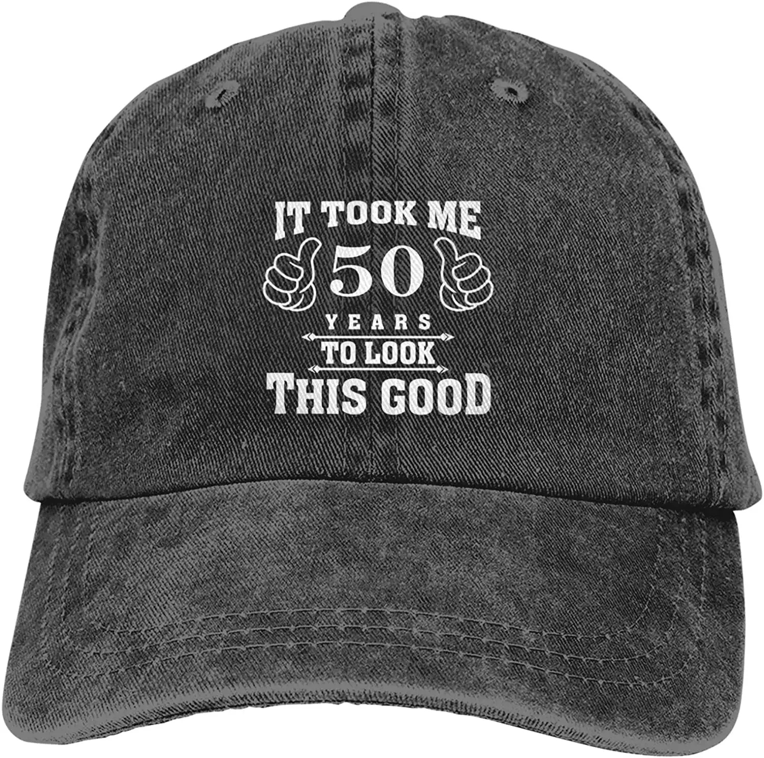 

50th Birthday Gifts for Men Women, It Took Me 50 Years to Look This Good Vintage Baseball Cap Black