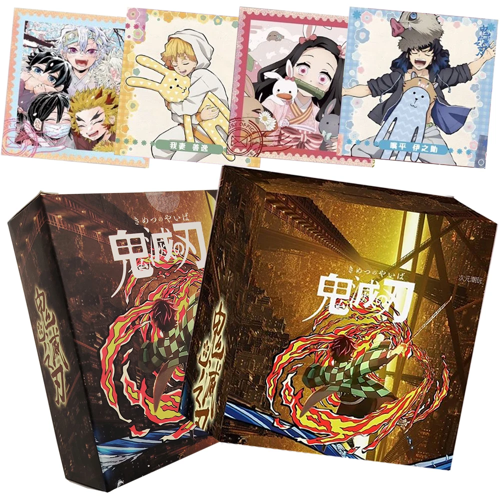

Demon Slayer Japanese Classic Anime Collection AR Square Card for Kid's Christmas and Halloween Surprise Party Gifts Desktop Toy