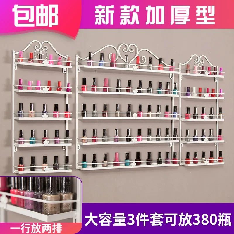New wall-mounted nail display rack, hanging nail polish gluerack, cosmetics store display cabinet, wall-mounted storagerack