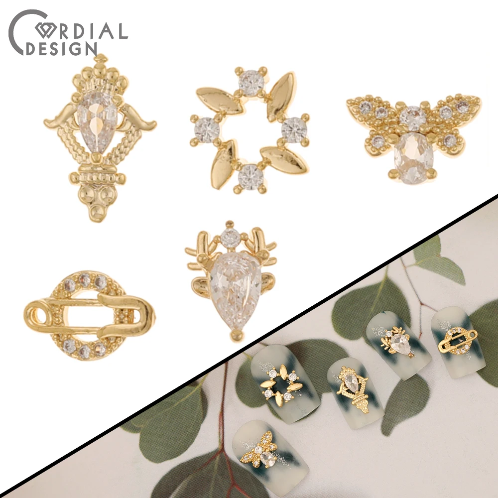 

Cordial Design 50 шт кубический циркон/неправильной формы/натуральное позолота/DIY аксессуары для ногтей/Ювелирная фурнитура и компоненты