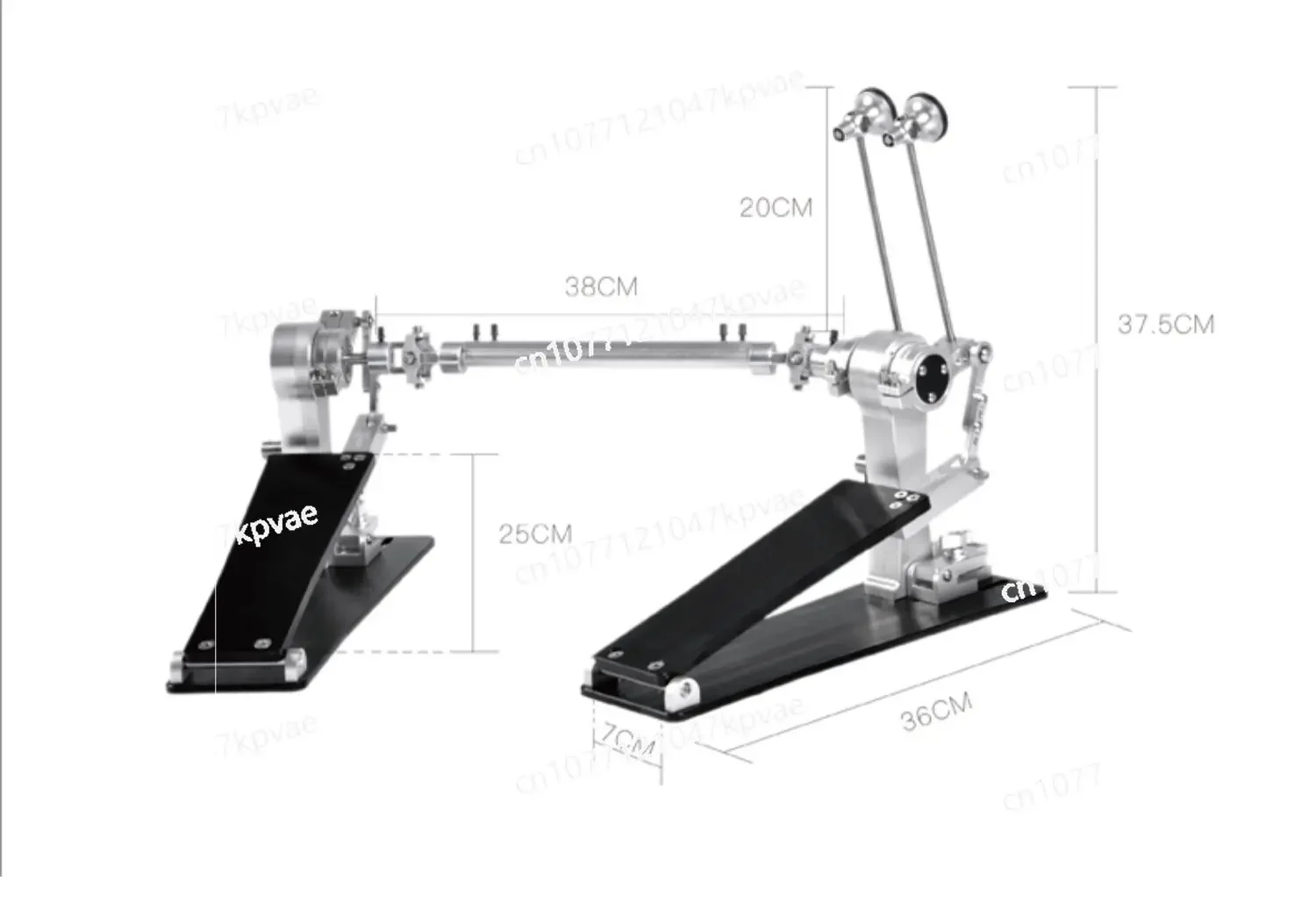 Kit De Tambor WM, Juego Electrónico De Aleación De Aluminio, Caballero Negro, Pedal Martillo Doble Banda