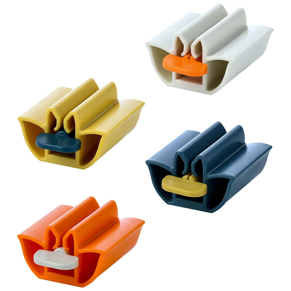 

4 pcs Toothpaste Squeezer Rotate Dispenser Bathroom Accessories Cream Tube Roller Lightweight Portable Hand for Hair