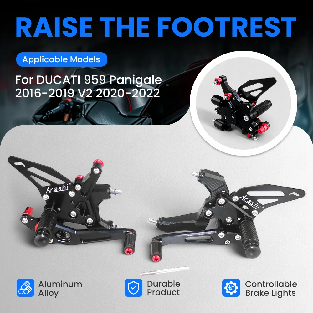 

Регулируемый задний комплект с ЧПУ, подставка для ног, подставка для ног для DUCATI 959 Panigale 2016-2019 V2 2020-2021