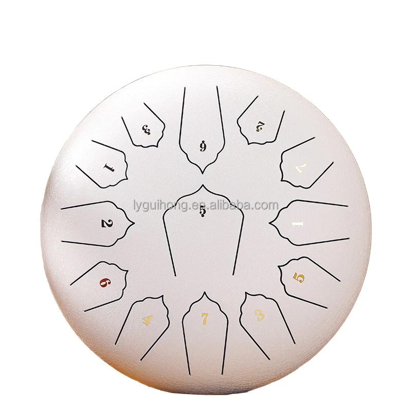 Hooqu Steel Tongue Drum 12 Inch 13 Tone Ethereal Hand Drum And Steel Tongue