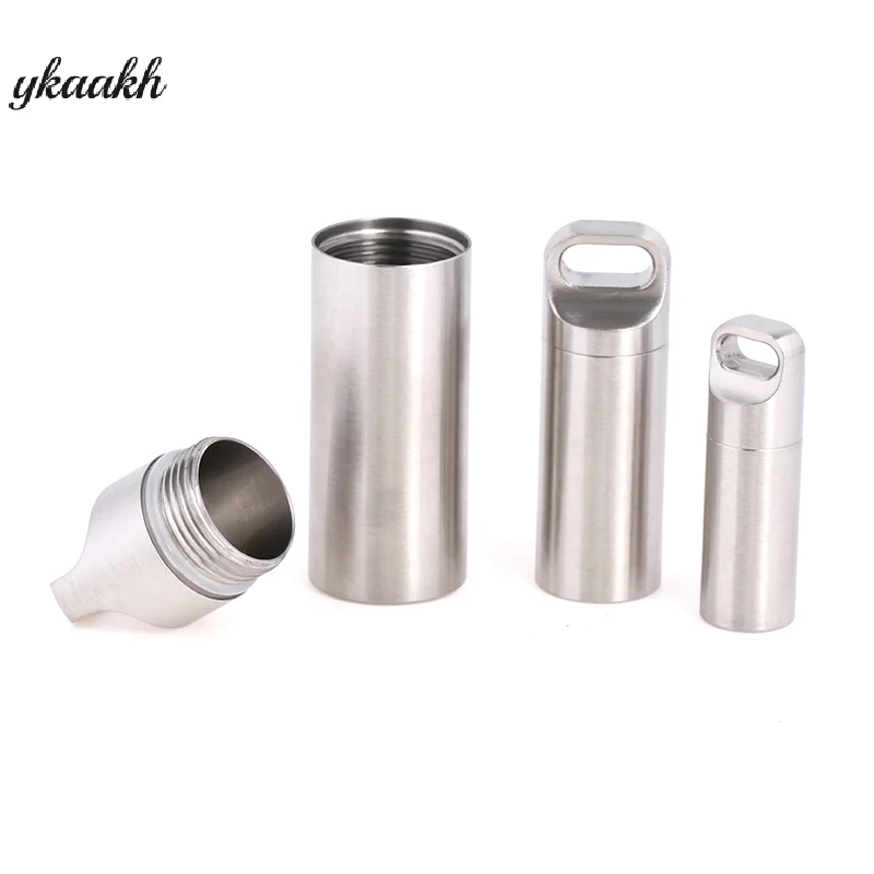 

Титановая мини-водонепроницаемая коробка для таблеток, портативный контейнер для таблеток, чехол для хранения таблеток