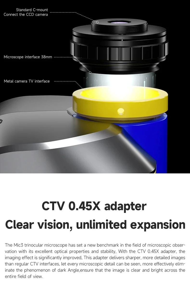 ميكانيكي MIC2-B11 مجهر تكبير مستمر مكبر إلكتروني 360 ° دوران لإصلاح لحام الهواتف رقاقة ثنائي الفينيل متعدد الكلور #6