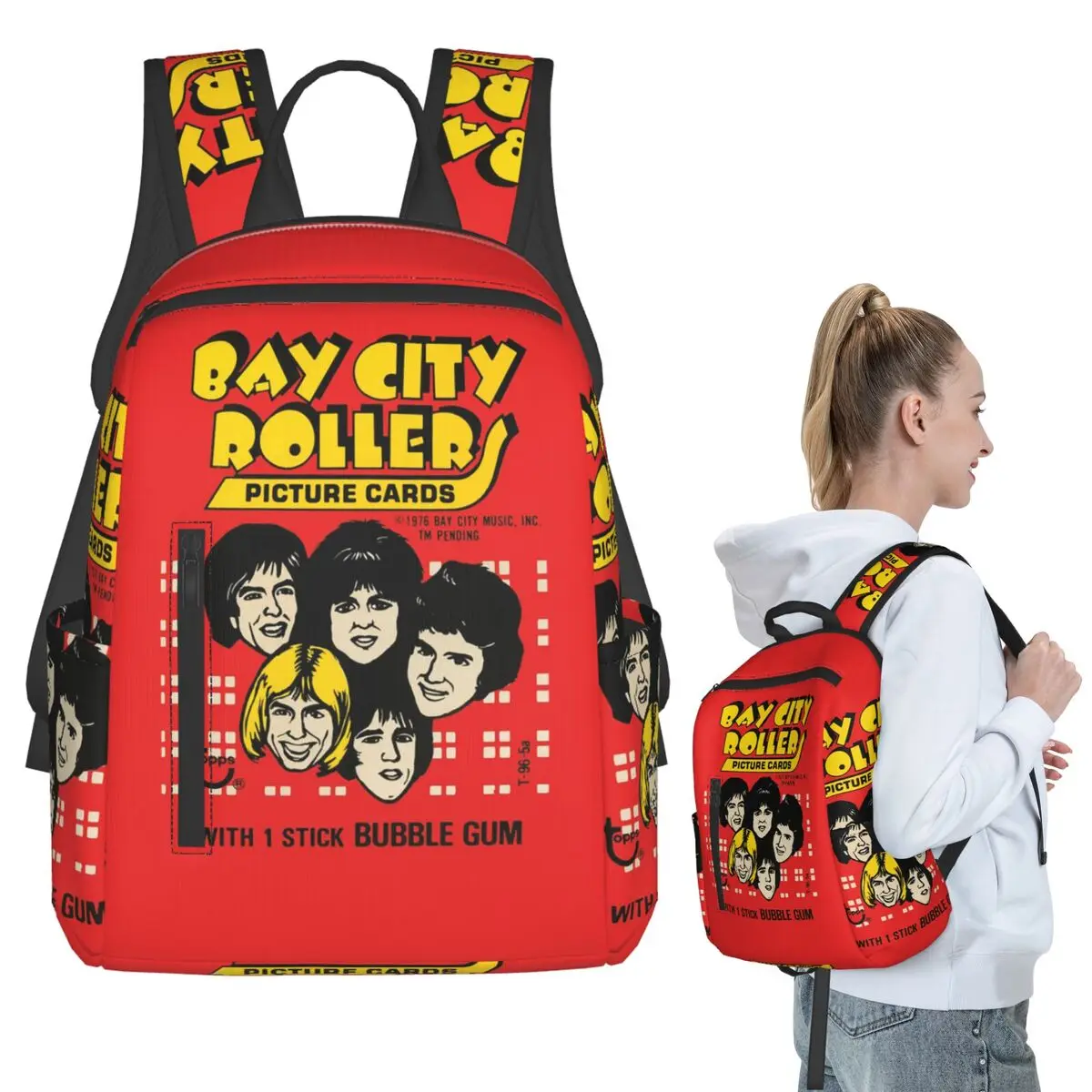 

Bay City Rollers Music Band Backpack Student BookBag Kids School Bag Laptop Shoulder Bags Men Women
