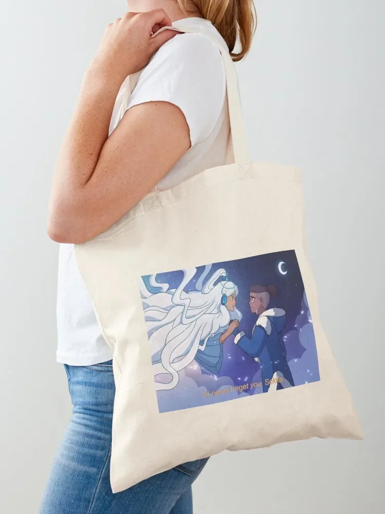 

Sokka and Princess Yue Fan Art Tote Bag Women's shopper handbag canvas tote tote bag custom