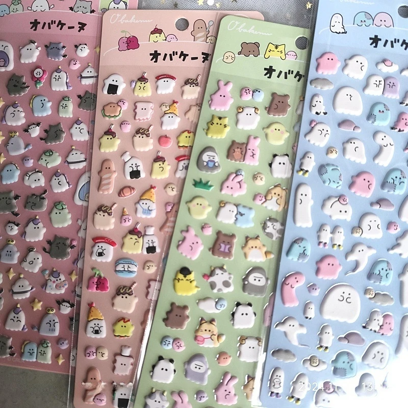 Kawaii ثلاثية الأبعاد الحيوانات ملصقات لطيف سانريو البسيطة منتفخ ملصق سجل القصاصات الكرتون ملصق DIY بها بنفسك مجلة القرطاسية الفن الجمالية ملصق #2