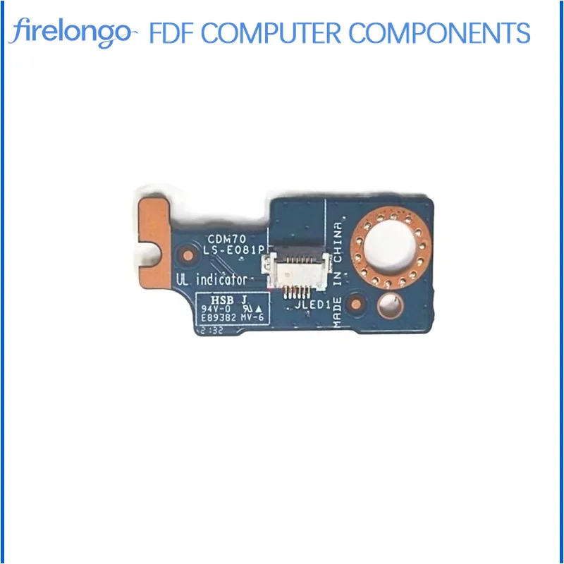 For Dell Latitude E5480 E5490 Power Indicator Board LED Light Flex Cable LS-E081P Replacement