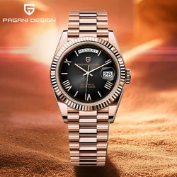 2026 New PAGANI DESIGN DD40 Luxury Rose Gold Automatic Watch For Men Mechanical Watches AR Sapphire Glass Date Wrist watch Men