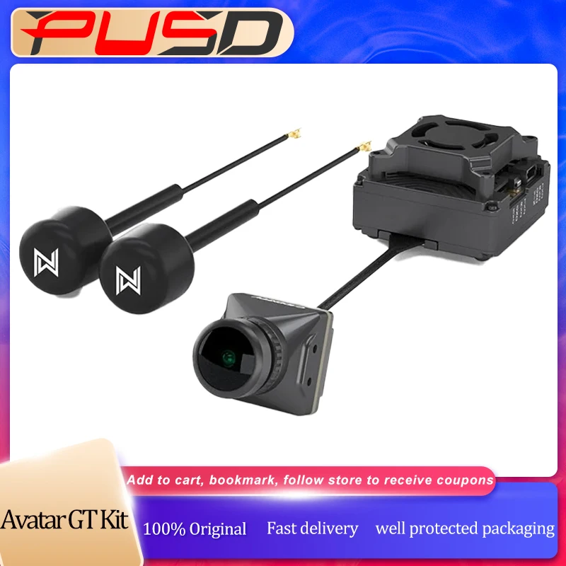Caddx Walksnail Avatar GT Kit Max 2W VTX Gyroflow 1080P 100fps هوائيات مزدوجة للرؤية الليلية Starvis II مستشعر طويل المدى طائرة بدون طيار Fpv
