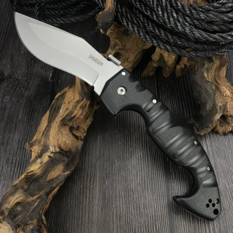 

Cold spartan Pocket Pocket knife 7CR13MOV blade fiberglass handle Outdoor Tactical Camping Hiking Survival EDC folding knife