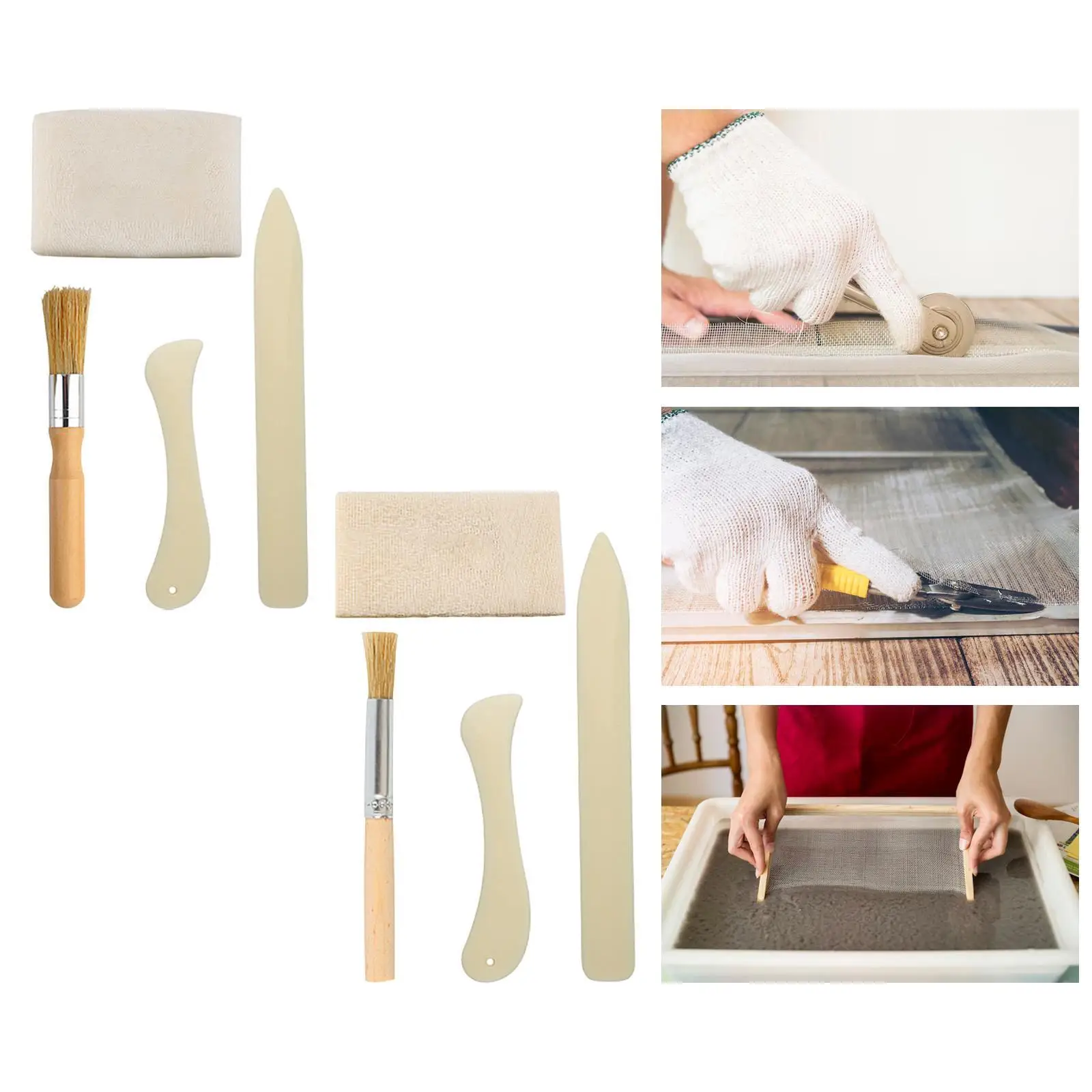 Book Binding Cloth Kit Book Repairing Cloth Folder Tools Brush for Old Books Repairing Book Making for Planners DIY Bookbinding