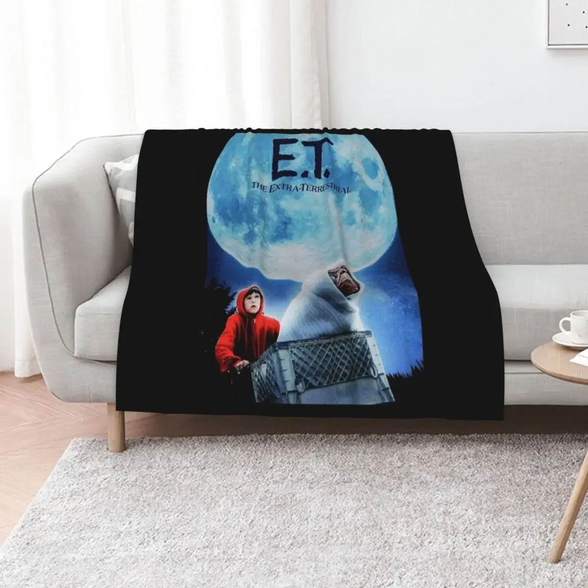 

E.T. The Extra Terrestrial (1982) Movie Classic . Throw Blanket Decorative Throw Plaid Decorative Beds Blankets