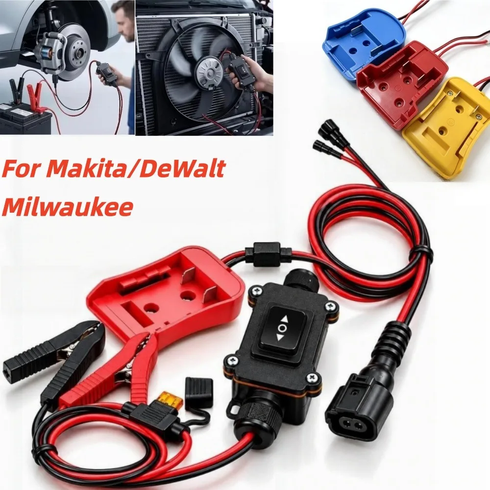 Upgrade 12V Car EPB Emergency Release Tool for Makita/DeWalt/Milwaukee Battery Electronic Parking Brake Repair Testing Tool