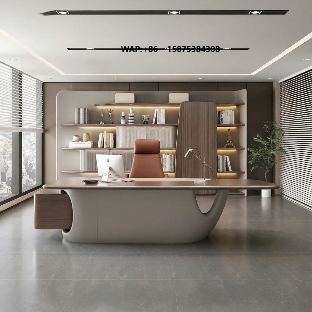 Boss Table President Chairman's Desk Senior Sense Executive Desk Manager Office Wooden Modern Modular Chair Combination