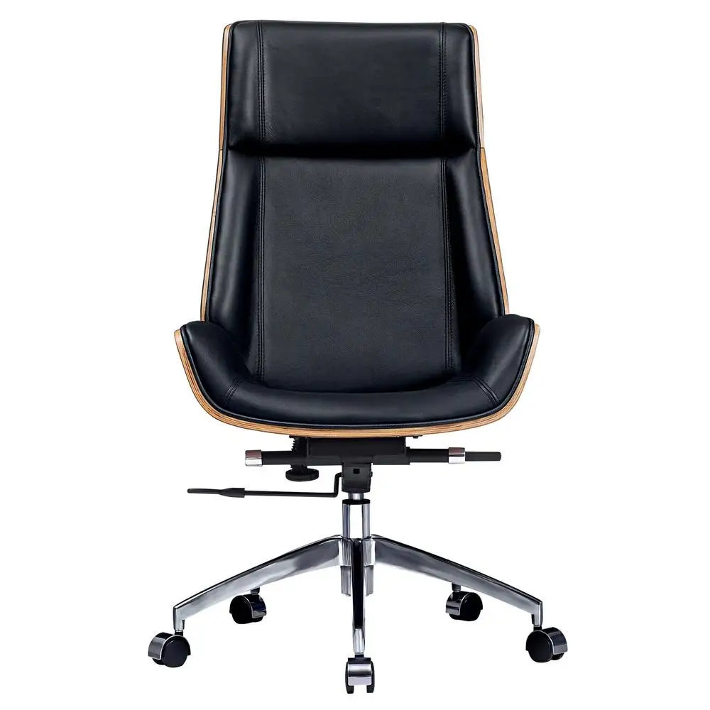 Full Genuine Leather Office Chair, Featuring An Armless Design