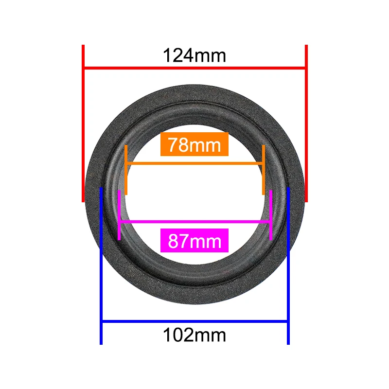 For 5 inch JBL J520m P205G Speaker Foam Edge Repair Replacement 124MM Ring Suspension 2PCS
