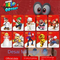 Odyssey amiibo nfc card full set of 10 switch game clothing props linkage card